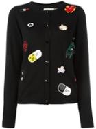 Alice+olivia Embellished Cardigan, Women's, Size: Medium, Black, Spandex/elastane/wool