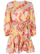 Rhode Resort Botanical Print Short Dress - Multicolour