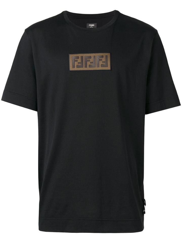 Fendi Patch Detailed T-shirt - Black