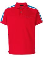 Prada Shoulder Stripe Polo Shirt - Red