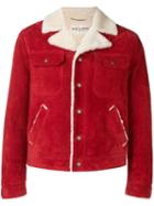 Saint Laurent Shearling Lining Jacket - Red