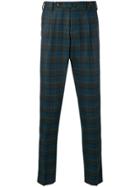 Pt01 Check Paattern Slim-fit Trousers - Blue