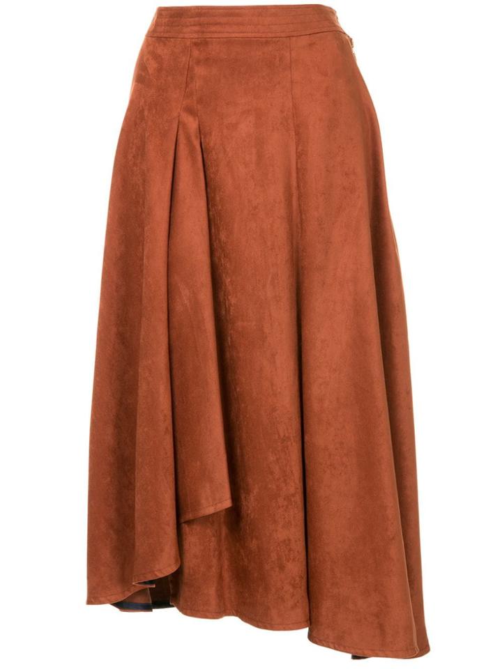 Frei Ea High-waisted Flared Skirt - Brown