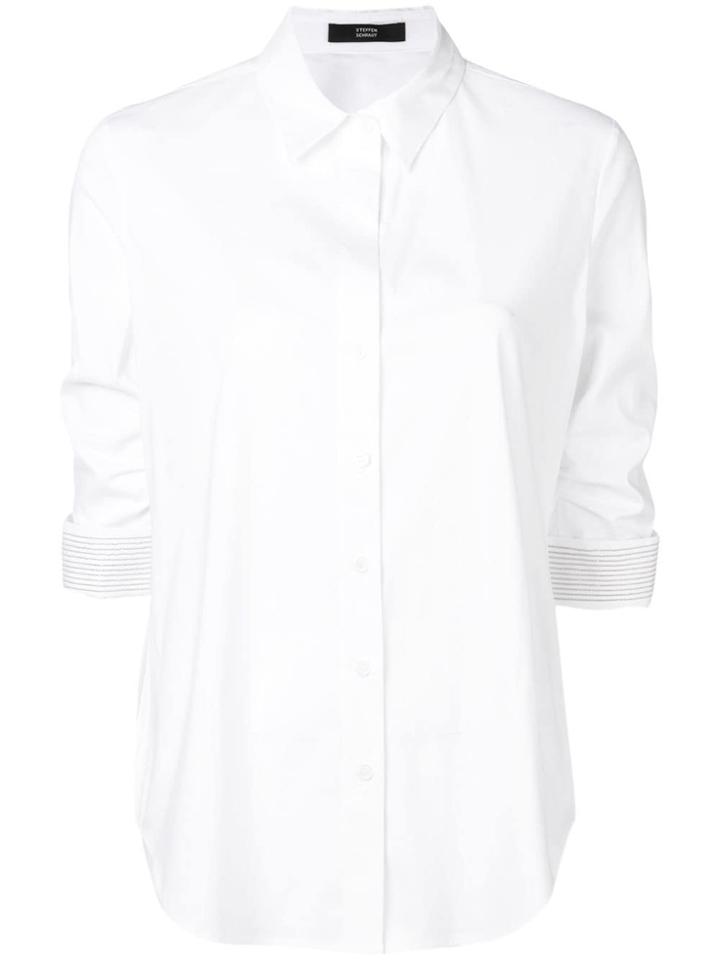 Steffen Schraut Ruched Sleeves Shirt - White