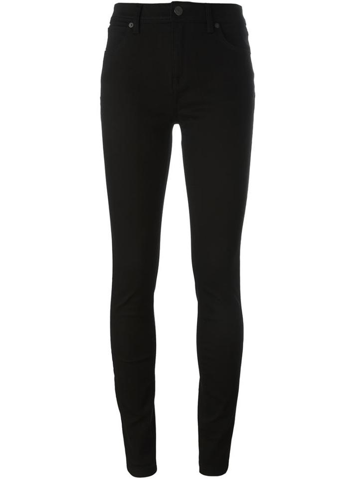 Burberry Brit Classic Skinny Jeans, Women's, Size: 26, Black, Cotton/polyester/spandex/elastane/calf Leather