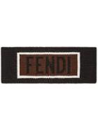 Fendi Logo Patch Headband - Black