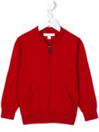 Burberry Kids - House Check Elbow Patch Cardigan - Kids - Cotton - 5 Yrs, Red