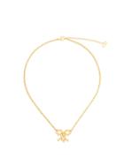 Christian Dior Pre-owned Logo Bow Pendant Necklace - Gold