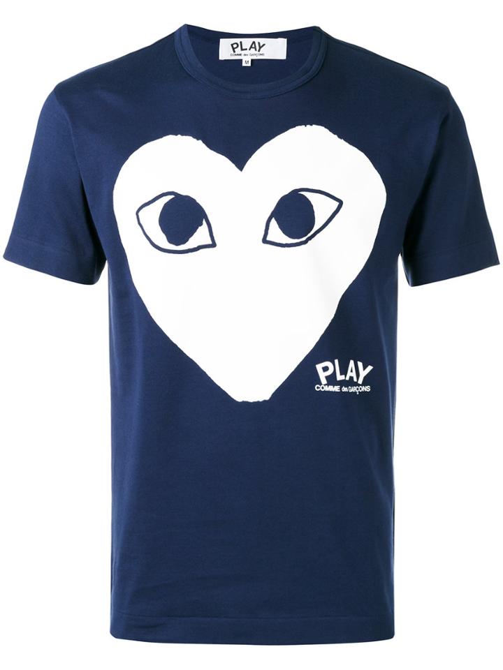 Comme Des Garçons Play Printed T-shirt - Blue