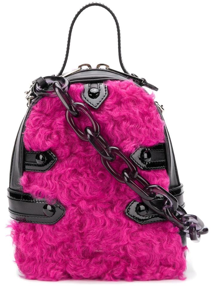 Moschino Mini Wool Backpack - Pink