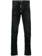 Philipp Plein Patch Detail Jeans - Black