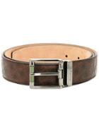 Salvatore Ferragamo All-over Gancio Belt, Men's, Size: 115, Brown, Leather