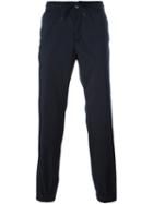 Z Zegna Drawstring Track Pants, Men's, Size: 50, Blue, Polyester/spandex/elastane/wool