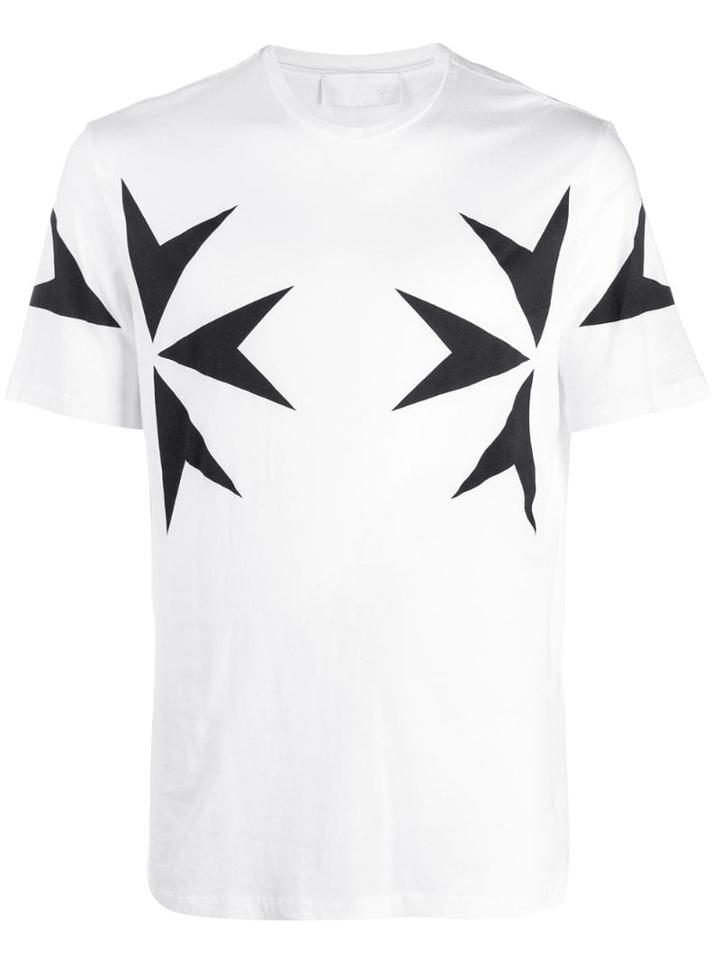 Neil Barrett Chevron Print T-shirt - White