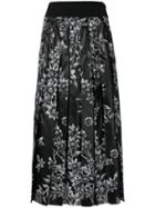 Fendi Floral Print Skirt - Black