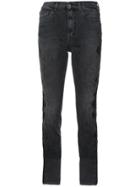Jonathan Simkhai Lace Applique Cropped Jeans - Black