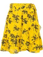 Michael Michael Kors Floral-print Skirt - Yellow