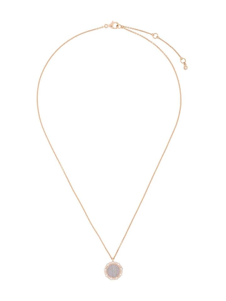 Astley Clarke Lace Agate Luna Pendant Necklace - Metallic