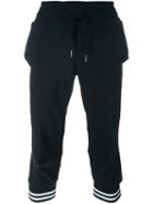 Ktz Cropped Track Pants, Men's, Size: Large, Black, Cotton