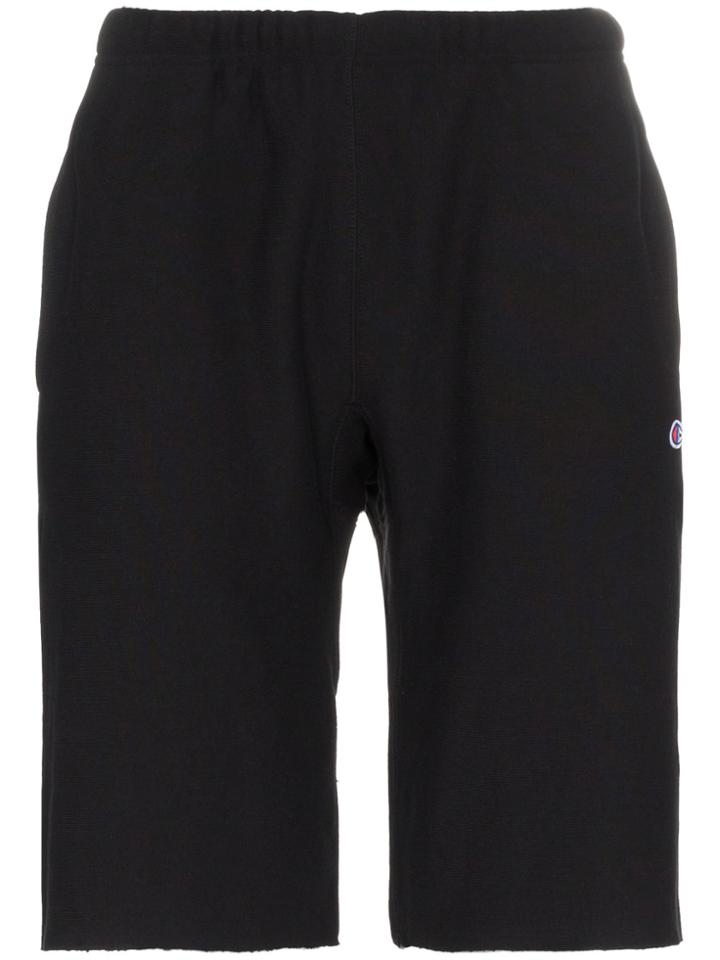 Champion Black Reverse Weave Terry Cotton Shorts
