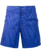 Everest Isles 'draupner Print' Swim Shorts, Men's, Size: 34, Blue, Polyamide/spandex/elastane
