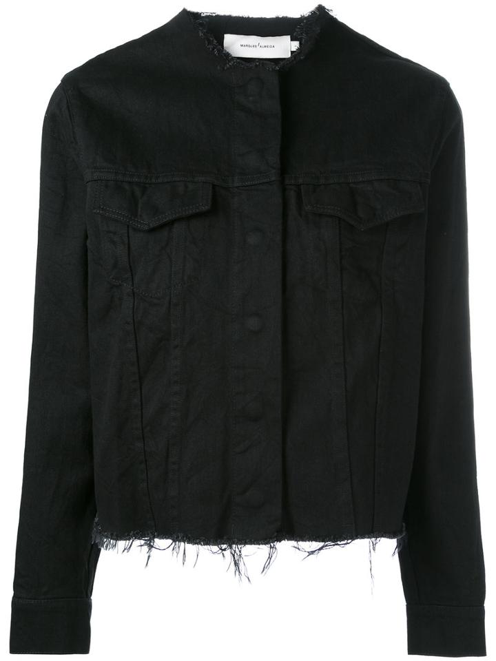 Marques'almeida Fitted Jacket, Women's, Size: Large, Black, Cotton