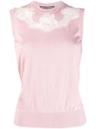 Dolce & Gabbana Lace Insert Vest Top - Pink