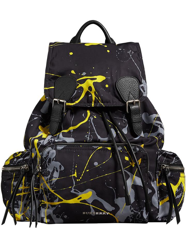 Burberry The Large Rucksack In Splash Print - Black