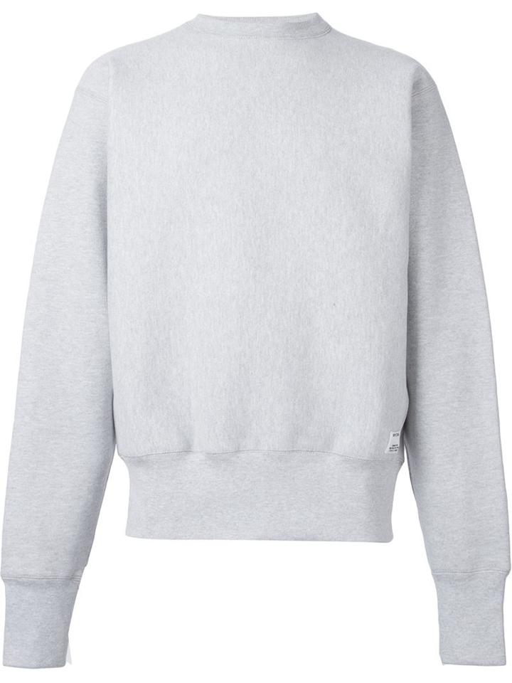 Mki Miyuki Zoku Crew Neck Sweatshirt, Men's, Size: Large, Grey, Cotton/polyester