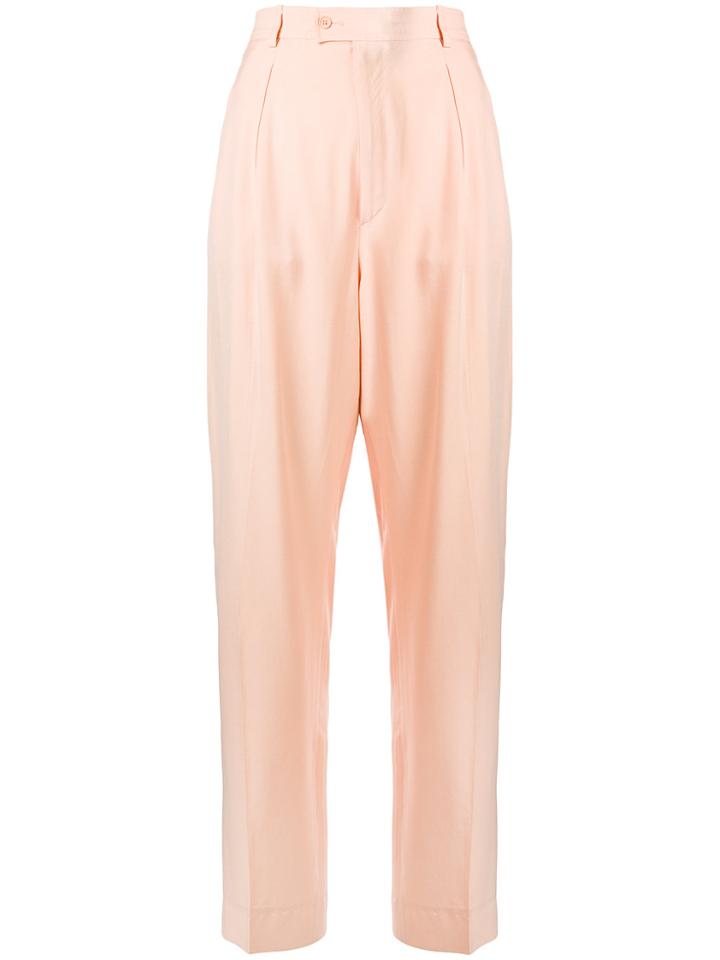 Yves Saint Laurent Vintage High-waist Tailored Trousers - Pink &
