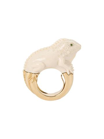 Bibi Van Der Velden Iguana Ring - White