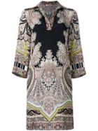 Etro Abstract Print Shift Dress, Women's, Size: 40, Silk