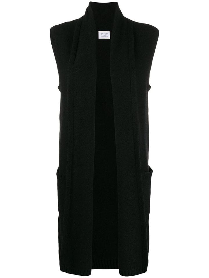 Snobby Sheep Open-front Cardigan - Black