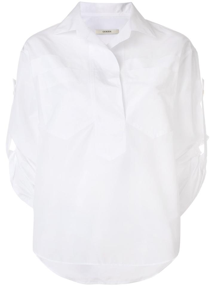 Odeeh Chest Pockets Blouse - White