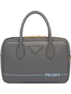 Prada Prada Mirage Small Leather Bag - Grey