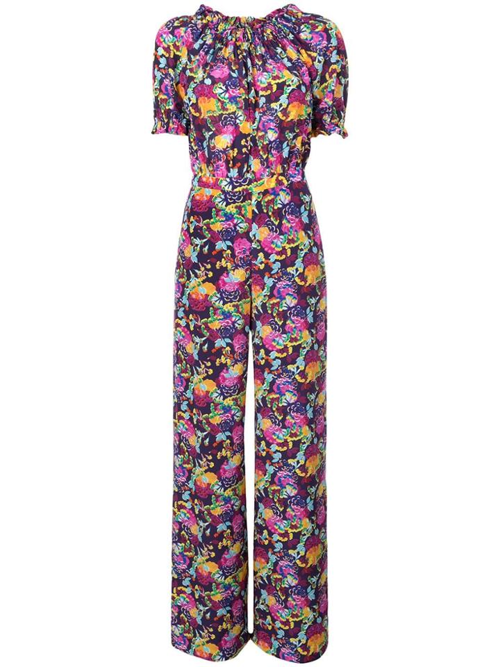 Saloni Julia Printed Jumpsuit - Black