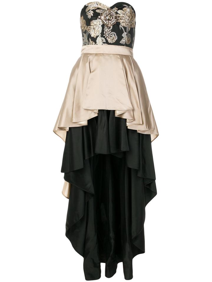 Christian Pellizzari Double Skirt Bustier Dress - Black