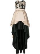 Christian Pellizzari Double Skirt Bustier Dress - Black