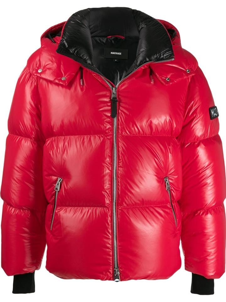 Mackage Glossy Puffer Coat - Red