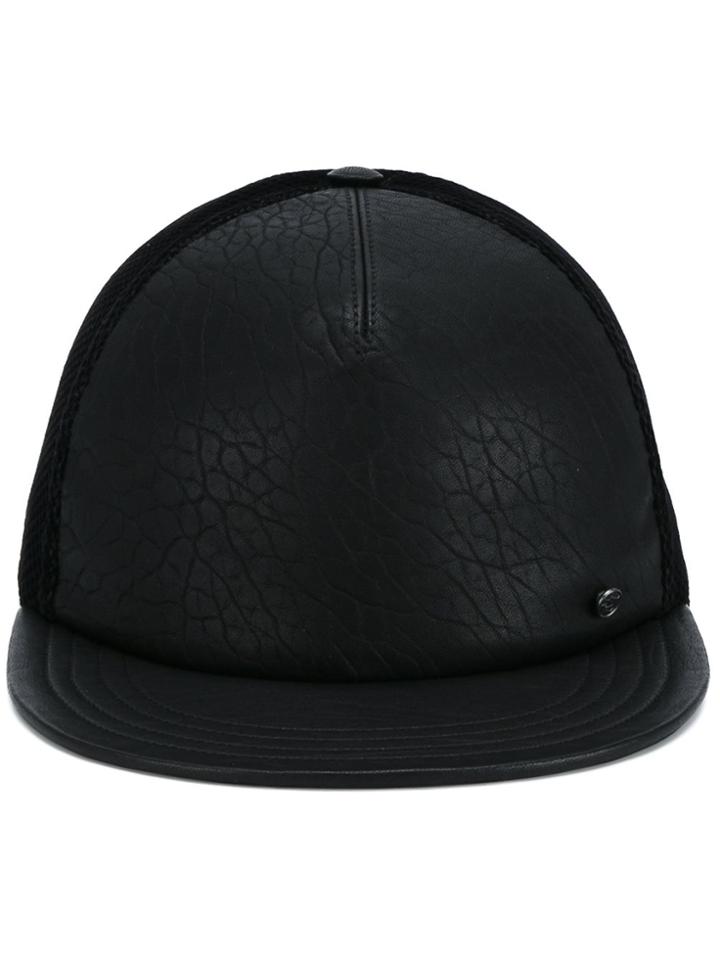 Maison Michel Flat Peak Cap - Black