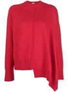 Mrz Asymmetric Crew Neck Sweater - Red