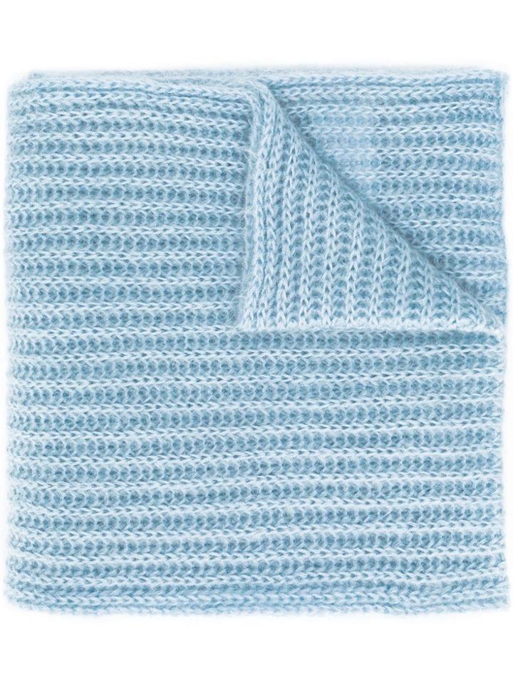 Marni Long Knitted Scarf - Blue
