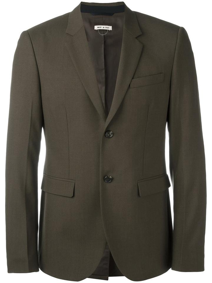 Marni Single Breasted Blazer, Men's, Size: 50, Brown, Wool/cotton/polyimide