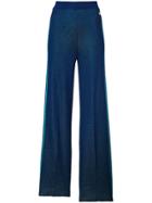 Twin-set Lurex Flared Trousers - Blue