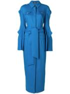 Capucci Belted Wrap Dress - Blue