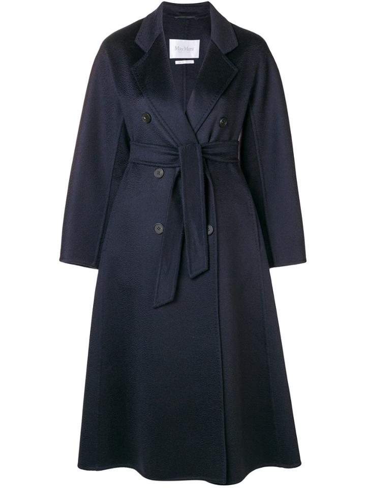 Max Mara Double-breasted Coat - Blue