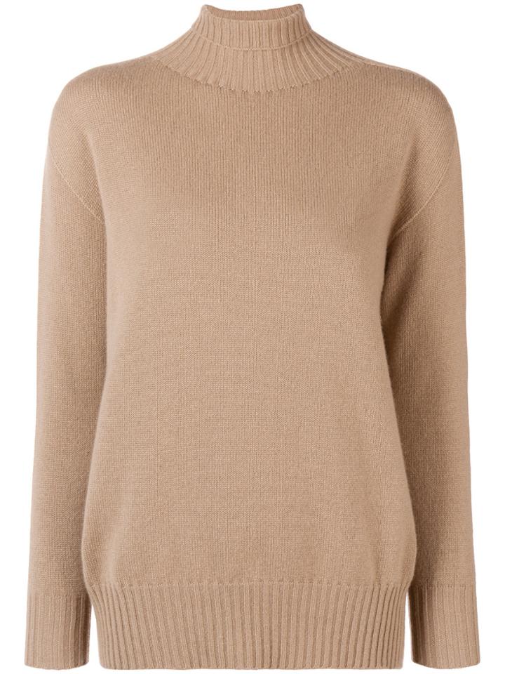 's Max Mara Polo Neck Jumper - Nude & Neutrals