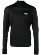 Prada Logo Patch Turtleneck Sweatshirt - Black