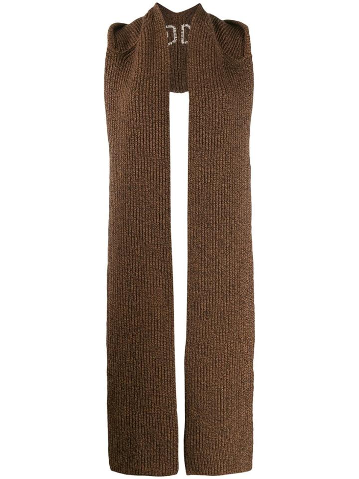 Courrèges Hooded Scarf - Brown