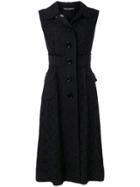 Dolce & Gabbana Brocade Trim Boucle Shirt Dress - Black